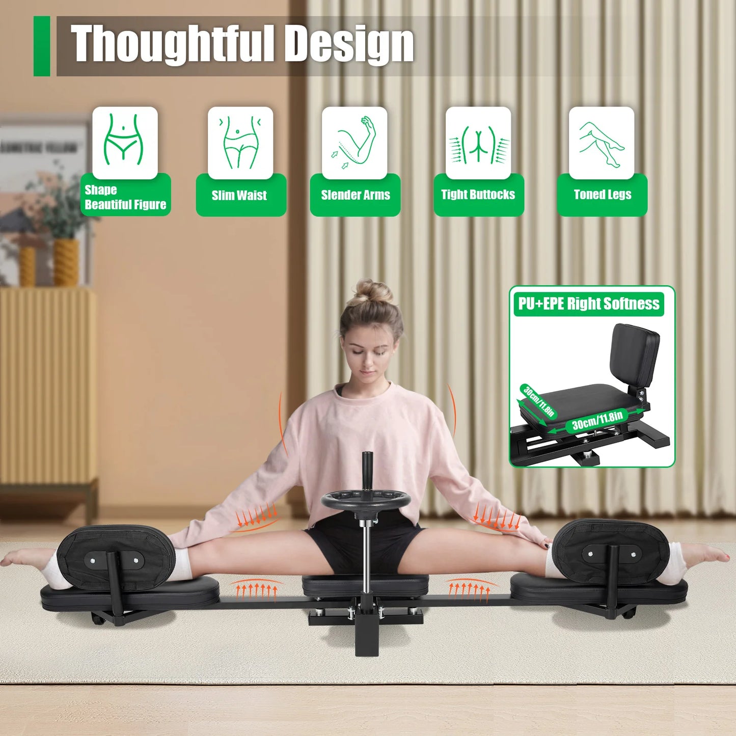 Leg Stretcher Machine 180 Degree Split Trainer Backrest