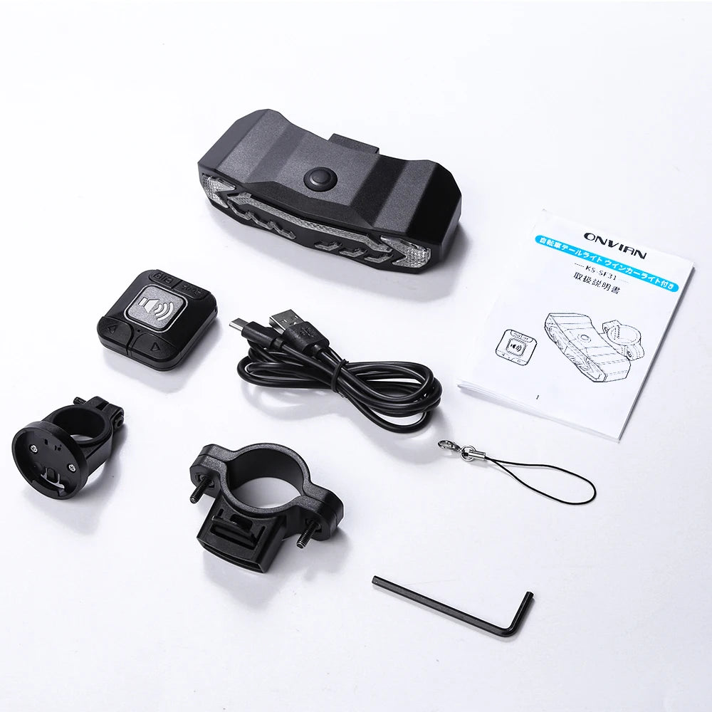 Smart Bike Taillight Anti Theft Alarm With Remote Waterproof