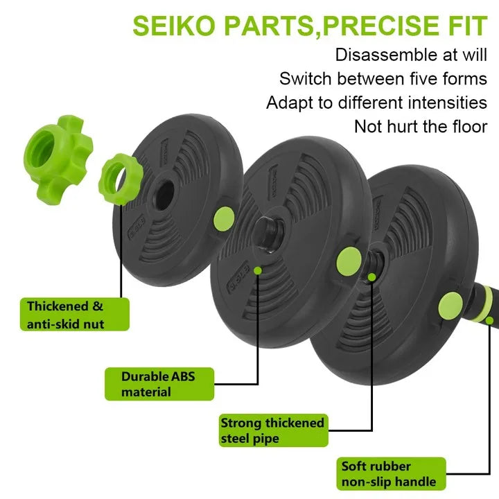 Adjustable Dumbbell Set 66 Lbs With Barbell Connector