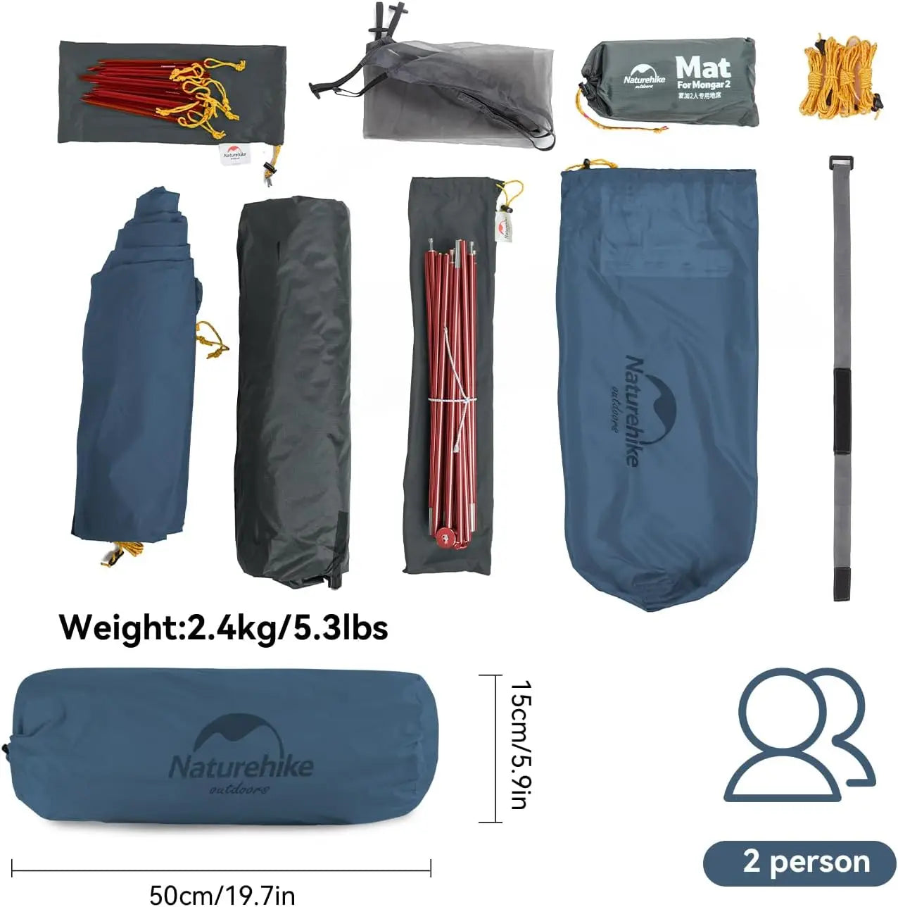 Ultralight 2 Person 3 Season Camping Tent Waterproof
