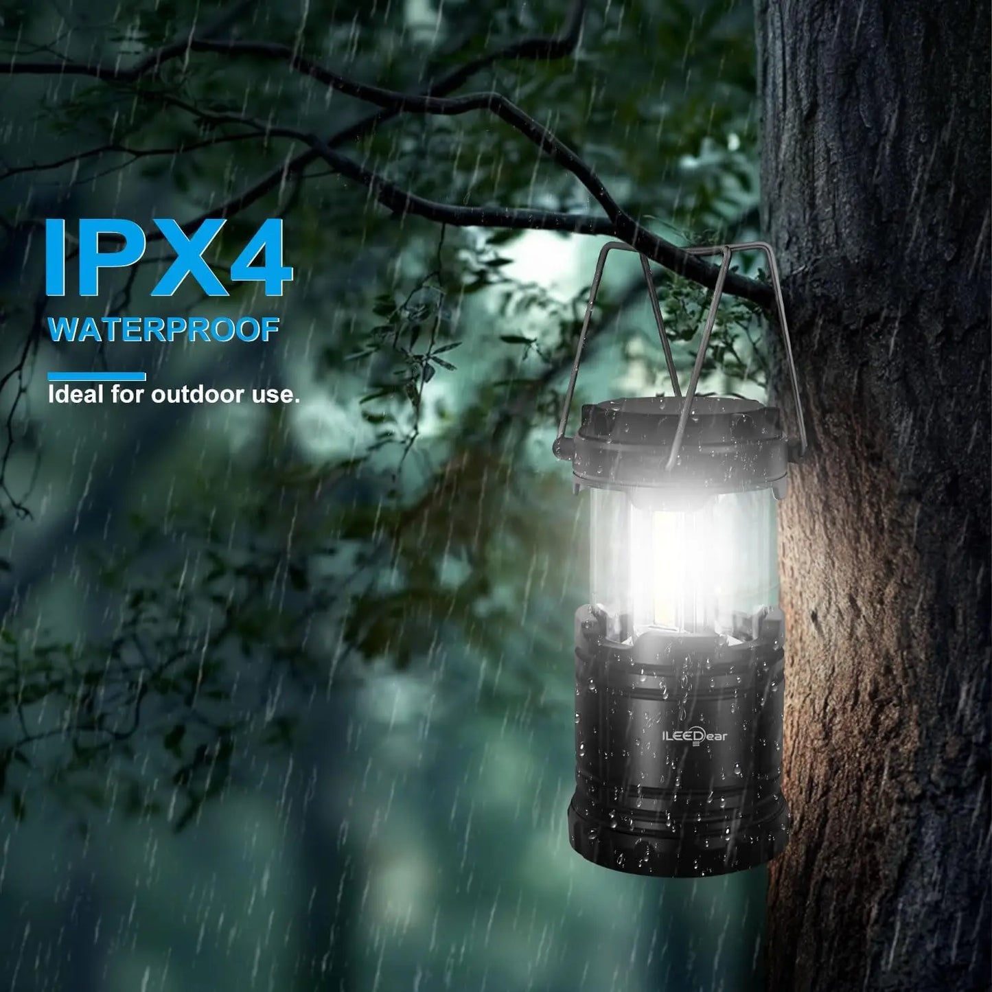 LED Camping Lantern Collapsible 4 Pack Adjustable Brightness