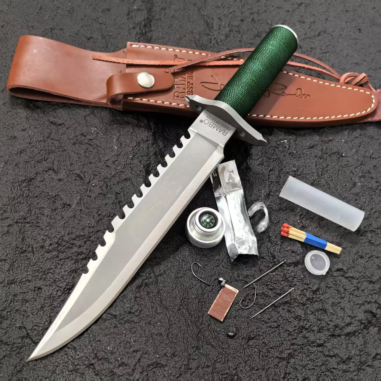 Gdekls Stainless Steel Fixed Blade Outdoor Knife With Sheath