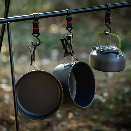 Outdoor Camping Cookware Set Pots Pans Kettle Kit