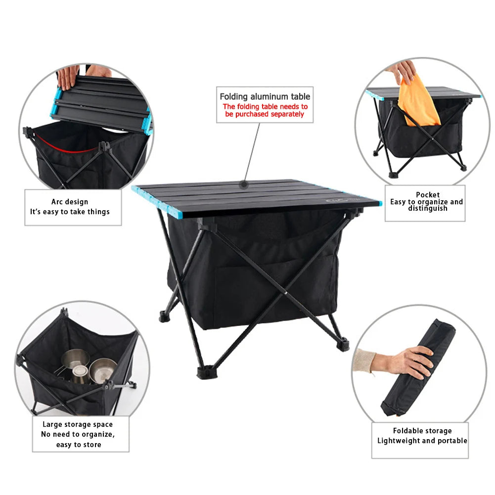 Nylon Hanging Table Storage Pouch For Camping And Picnics
