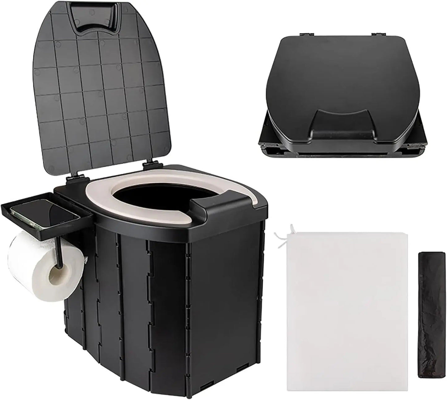 Lightweight Portable Toilet With PU Cushion For Camping