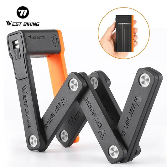West Biking Foldable Bicycle Lock With 3 Keys