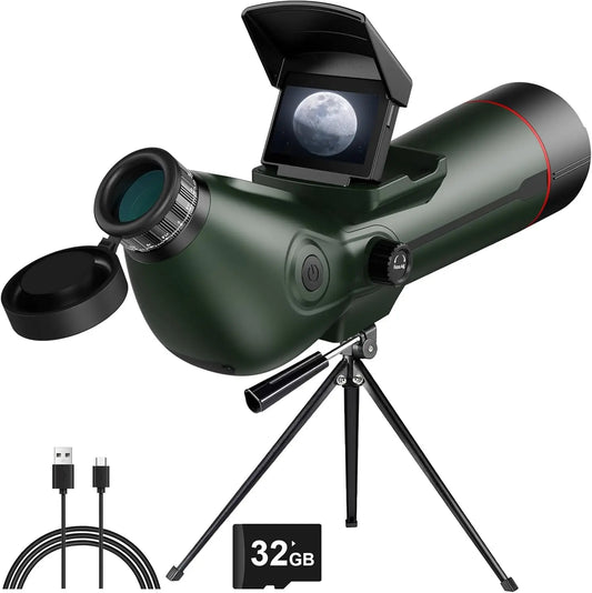 Hrvzdvw Digital Spotting Scope With Screen 4K Telescope