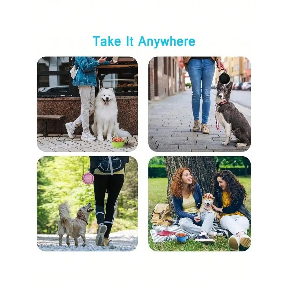 Silicone Collapsible Dog Bowl Portable Travel Dish