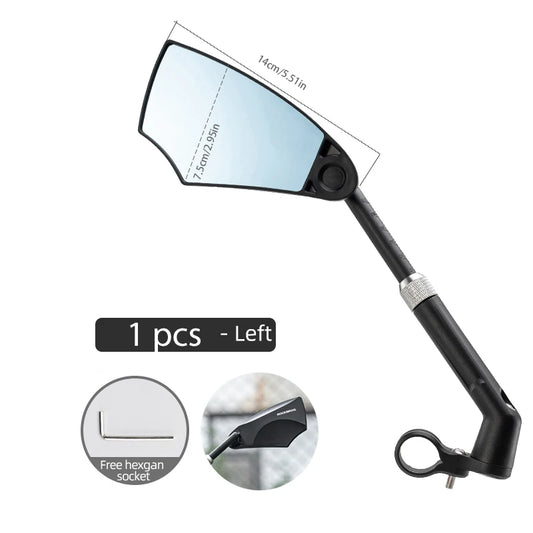 ROCKBROS Adjustable Handlebar Rear View Mirror For Bikes Scooters