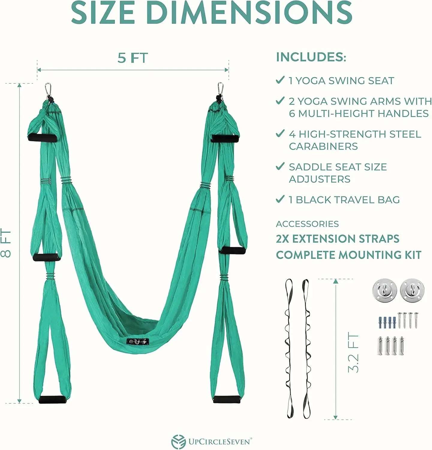 Aerial Yoga Swing Set Ceiling Mount 550 Lbs Capacity