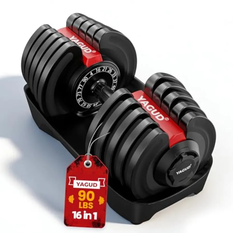 Dumbbell Set With Safety Lock System And Textured Handle