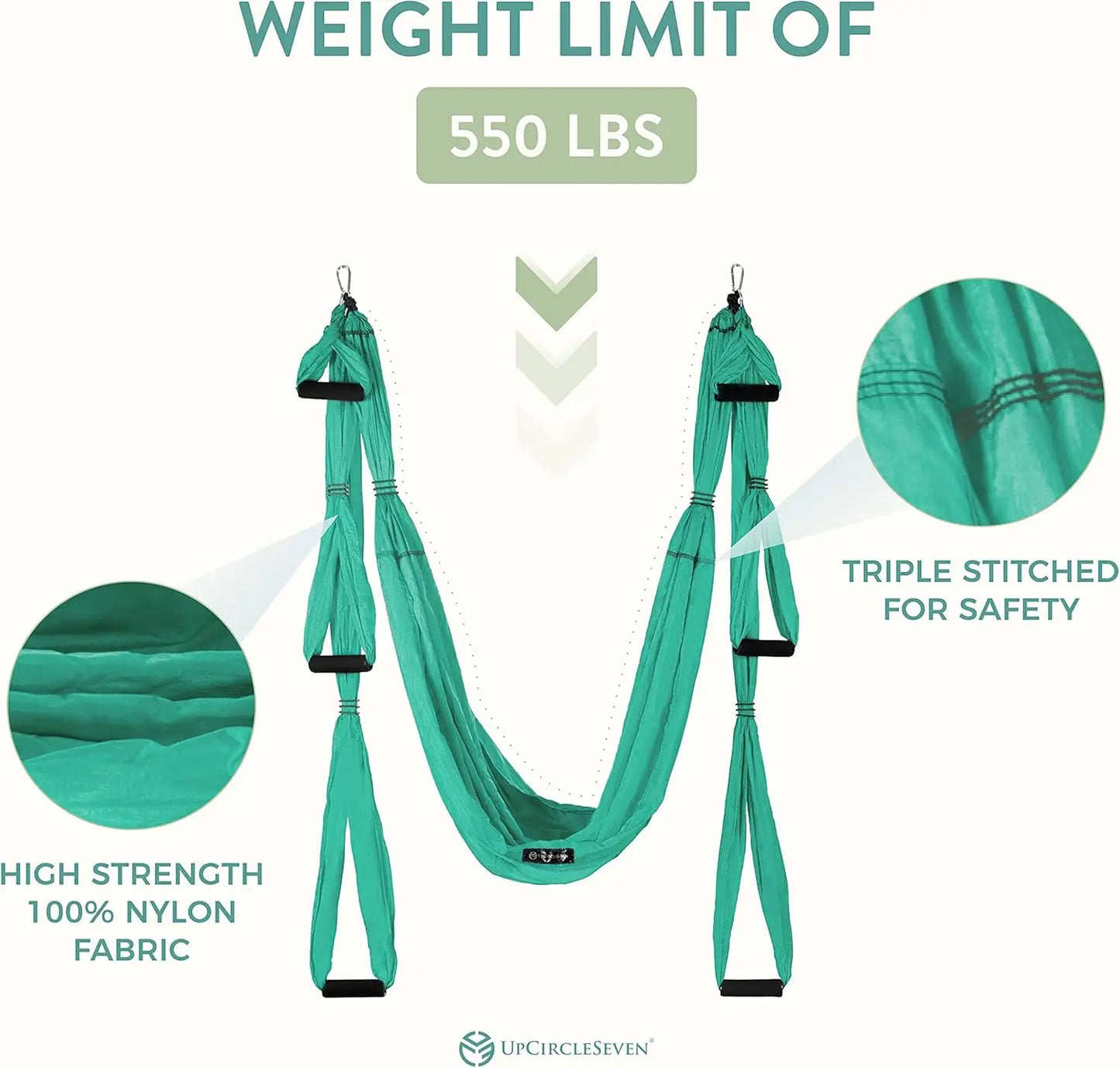 Aerial Yoga Swing Set Ceiling Mount 550 Lbs Capacity