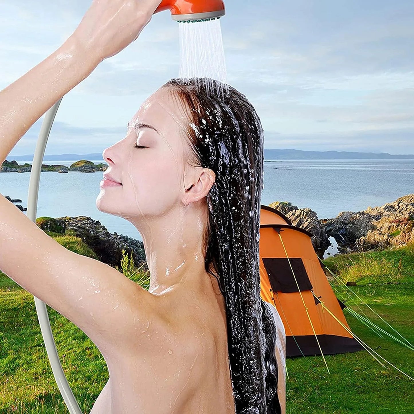 Bymaocar Portable Camping Shower With Filter And Hook