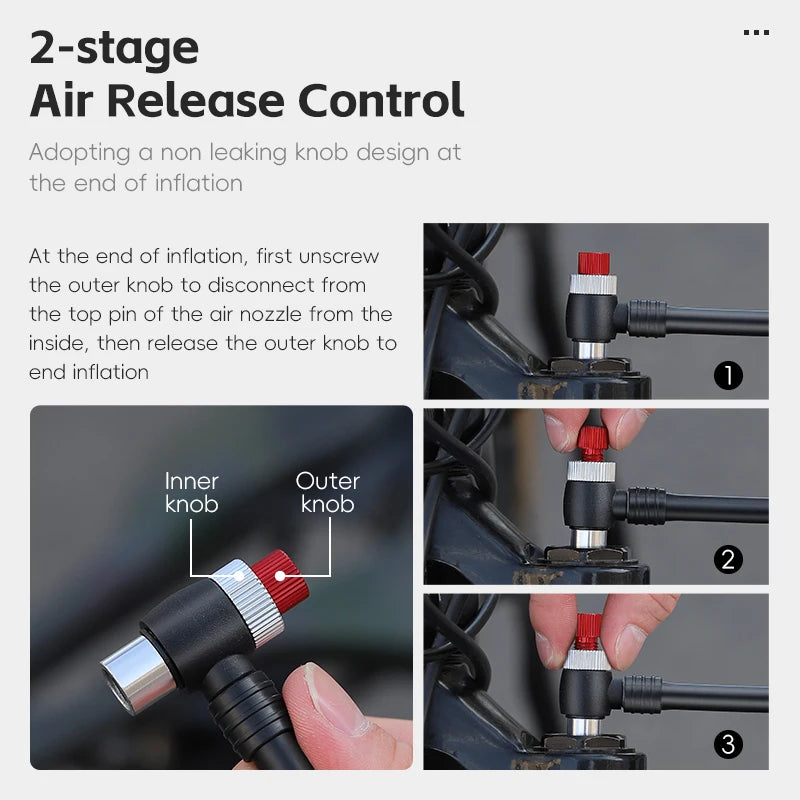 West Biking 400 PSI Bicycle Air Pump High Pressure