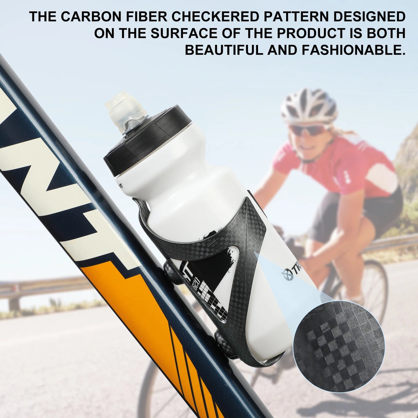 Bike Water Bottle Holder Nylon Carbon Fiber Bottle Cage