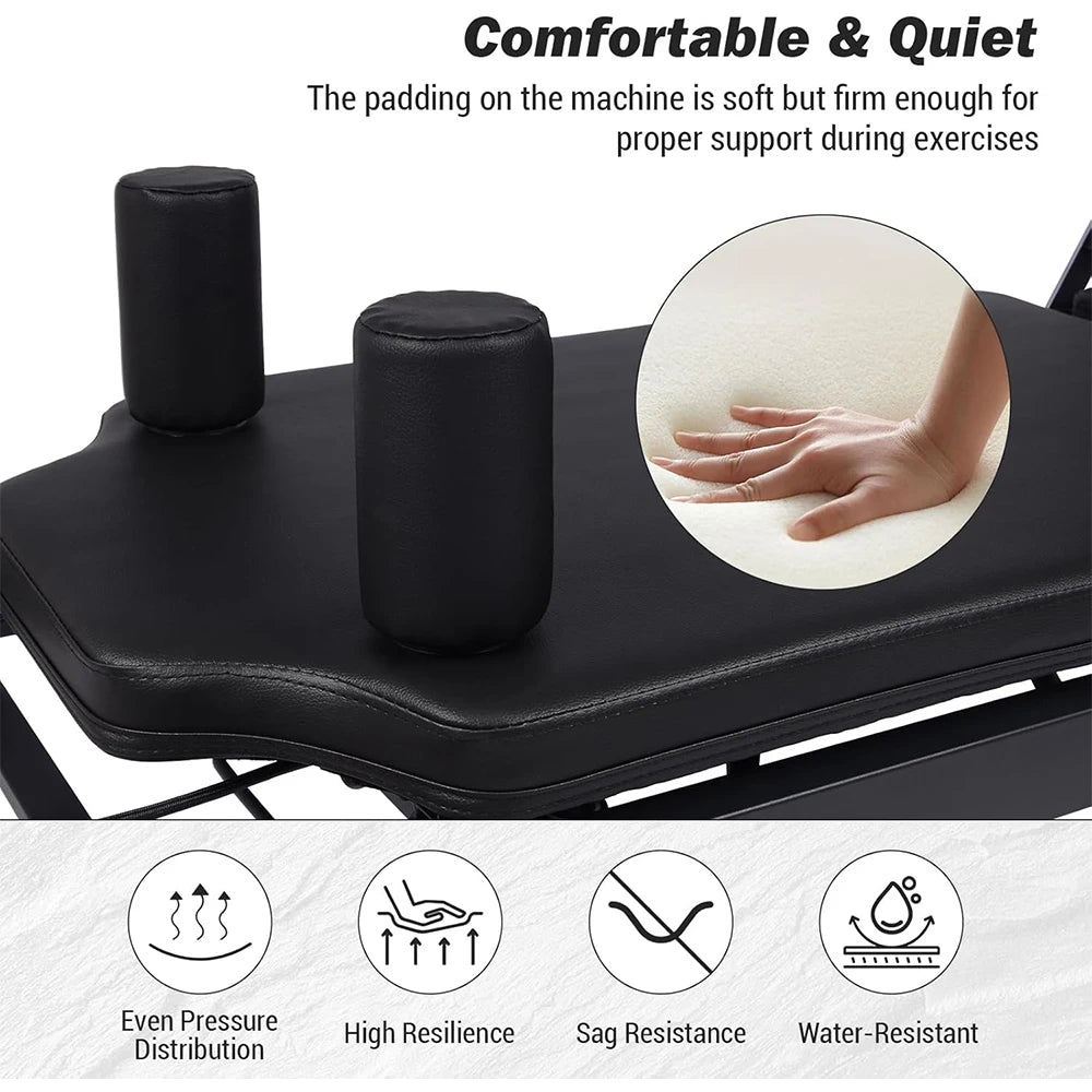 HiMISS Foldable Reformer Pilates Machine With Height Adjust