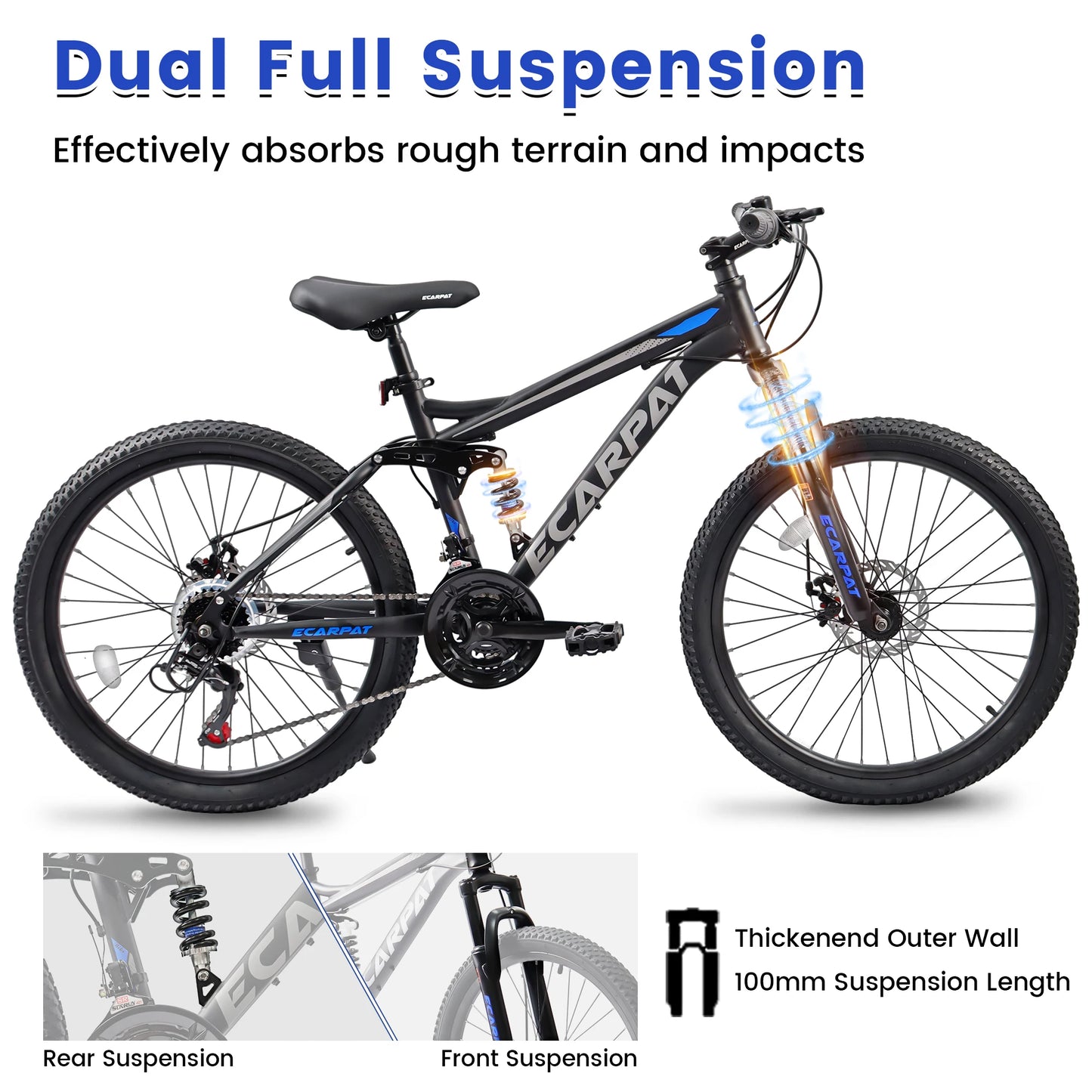 Ecarpat Dual Full Suspension Mountain Bike