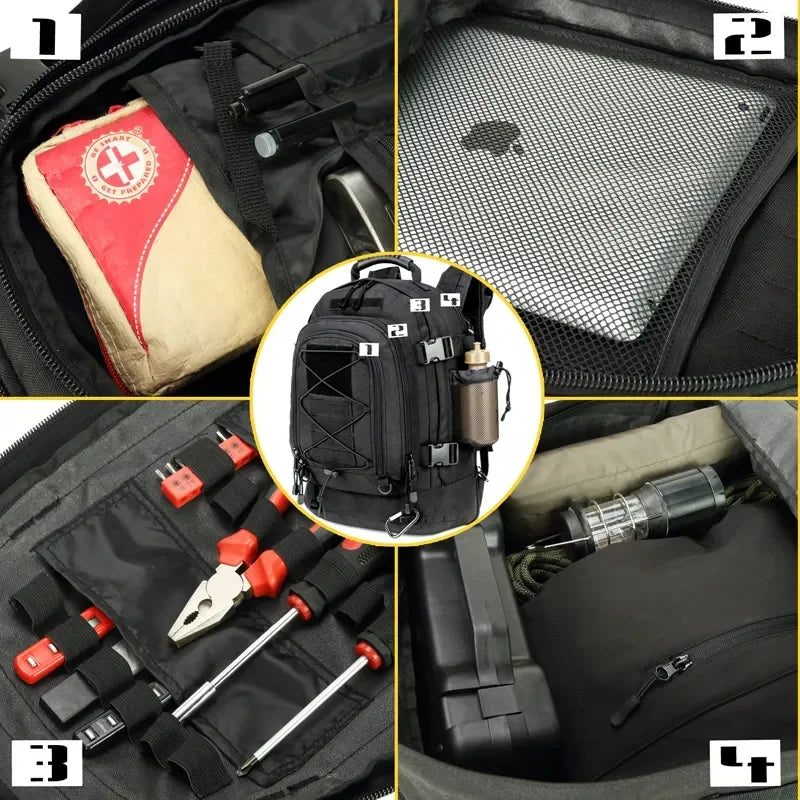 Unisex Tactical Backpack Water Resistant Hiking Travel