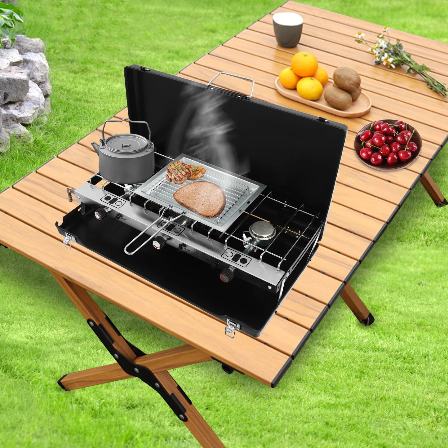 Gas Camping Stove Portable Outdoor Cooking Stove For Picnics