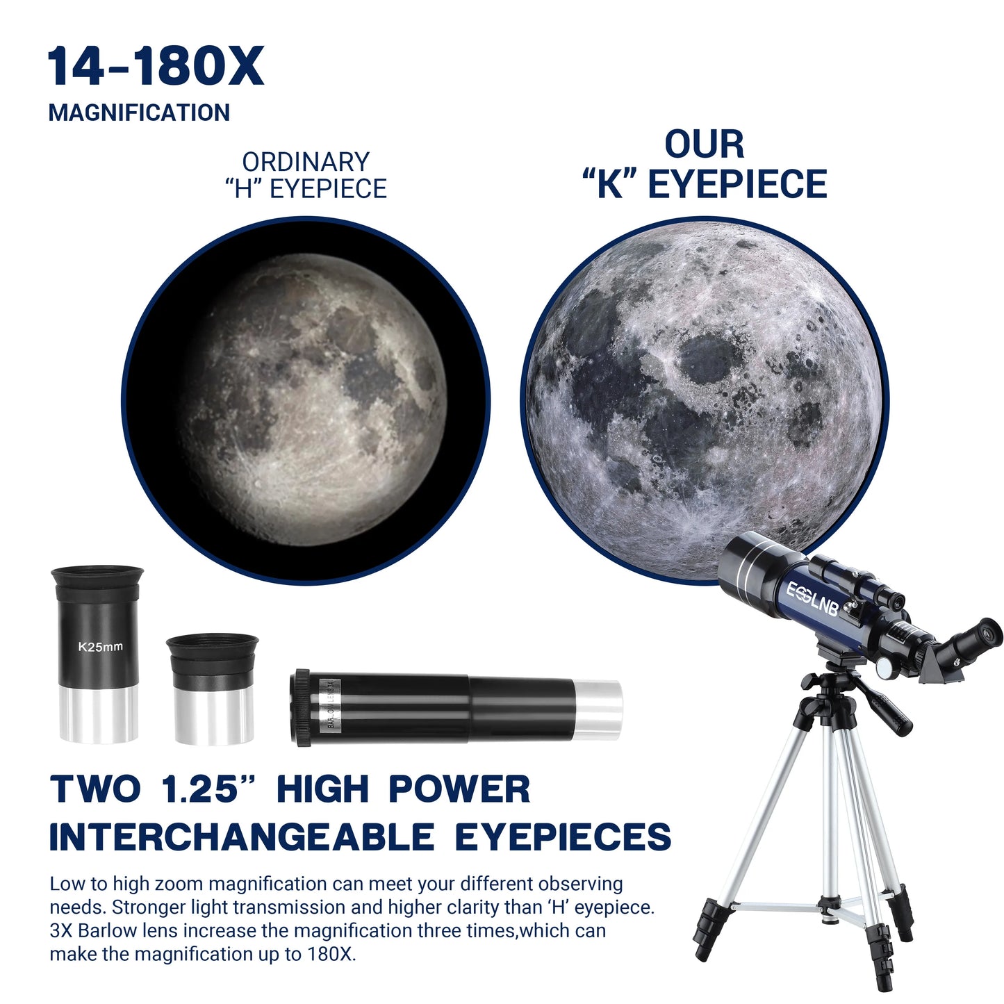 Telescope 36070 With High Tripod Mobile Holder Moon