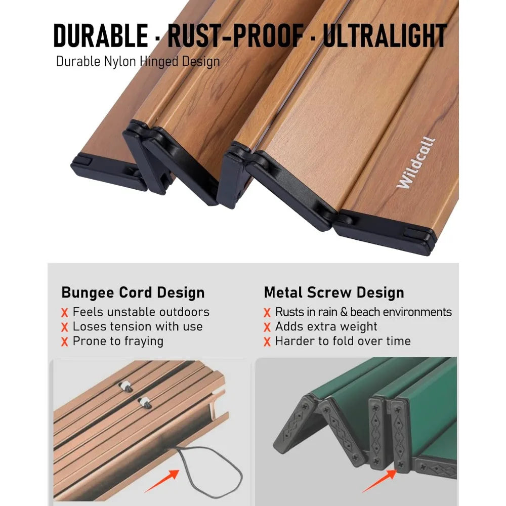 XIUWO Ultralight Aluminum Folding Camp Table For Outdoor Use