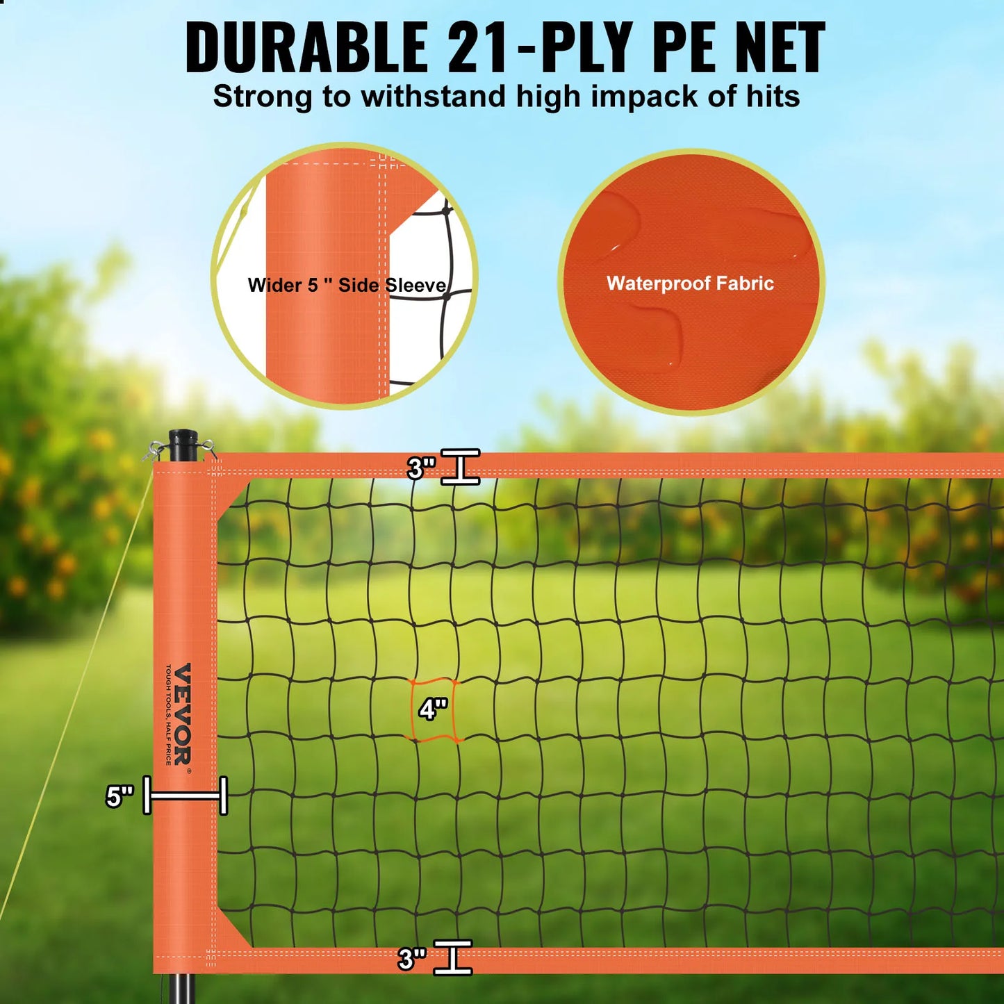 SucceBuy Outdoor Adjustable Height Volleyball Net System