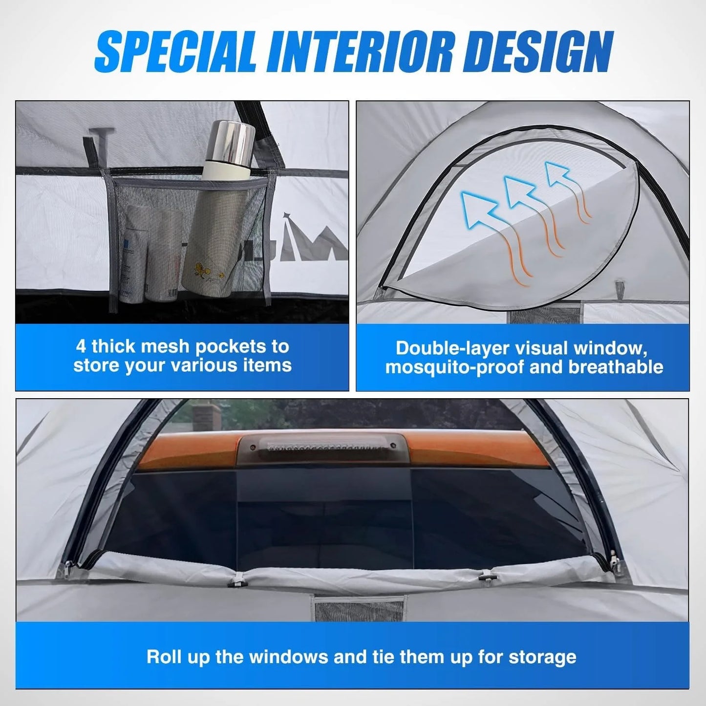 Truck Bed Tent For Two Waterproof Double Layer Full Size