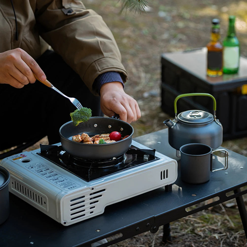 APWIKOGER Camping Cookware Set Pot Pan Kettle Outdoor 3Piece
