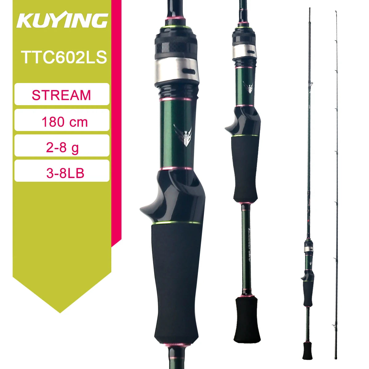 Kuying Fishing Rod Lure Casting Spinning Carbon