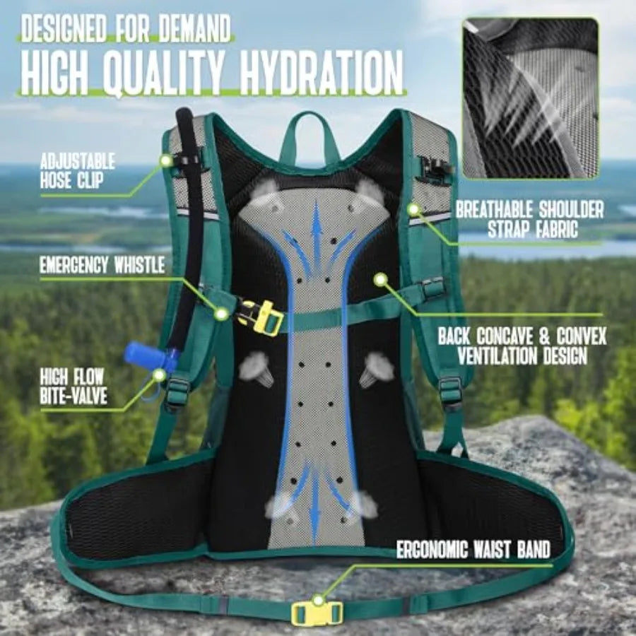 Hydration Backpack For Hiking Insulated Water Bladder