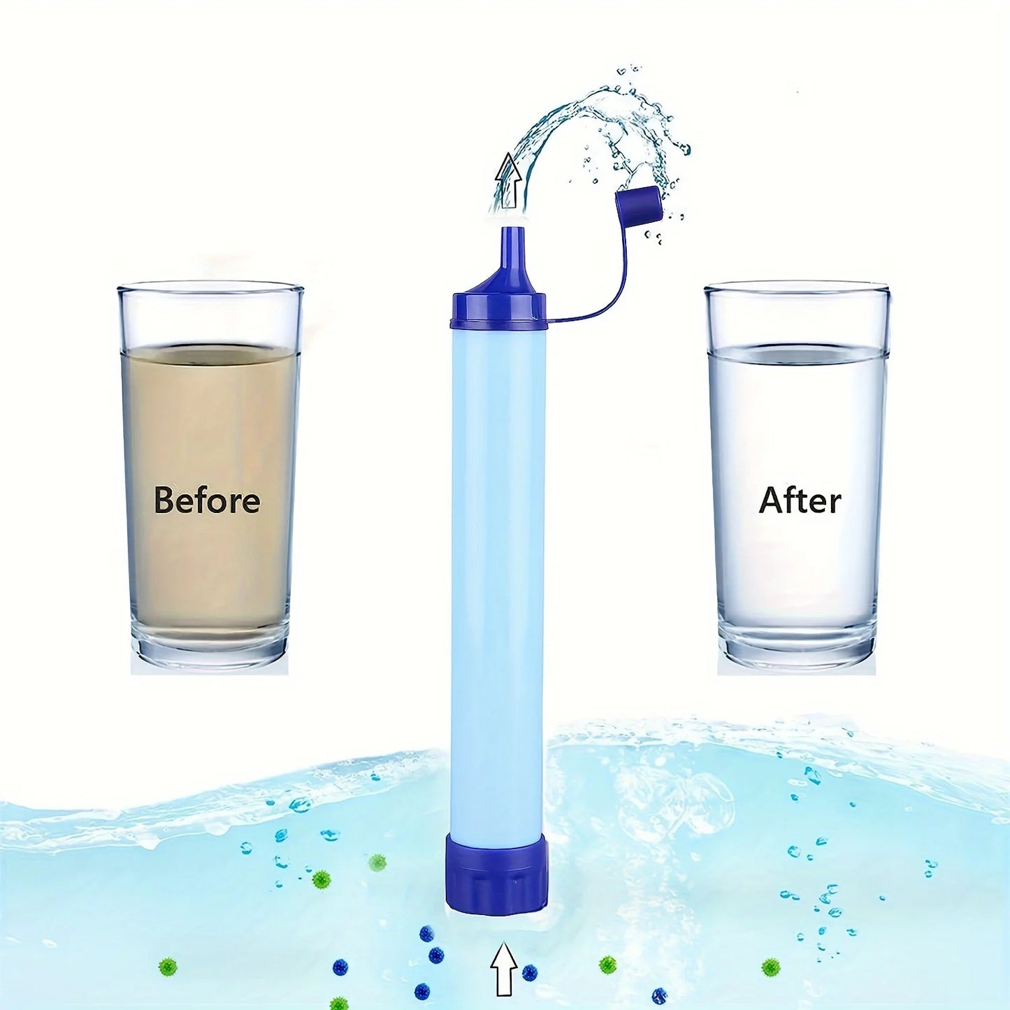 Portable Straw Water Purifier for Outdoor Survival