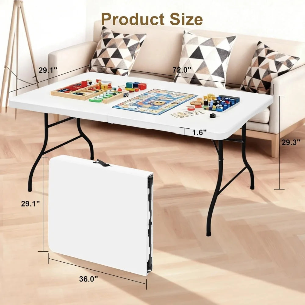 XIUWO Heavy Duty Foldable Utility Table For Indoor Outdoor