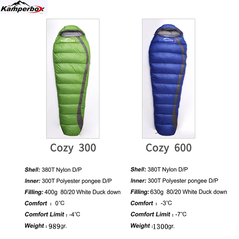 Kamperbox Winter Down Sleeping Bag For Cold Weather Camping