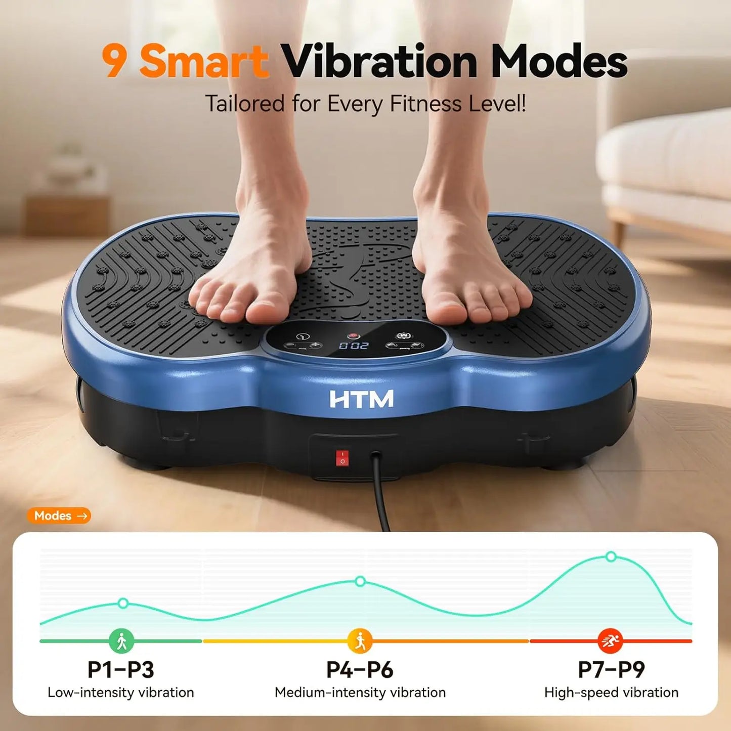 HTM Fitness Vibration Plate Calorie Tracking Body Plate