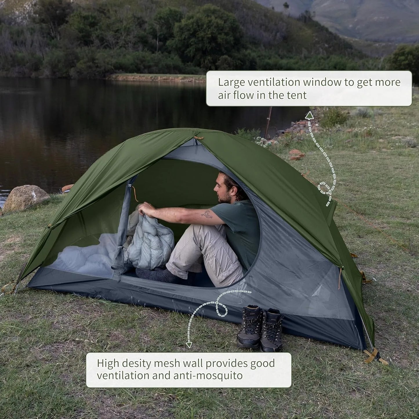 Naturehike Ultralight One Person Camping Tent Waterproof