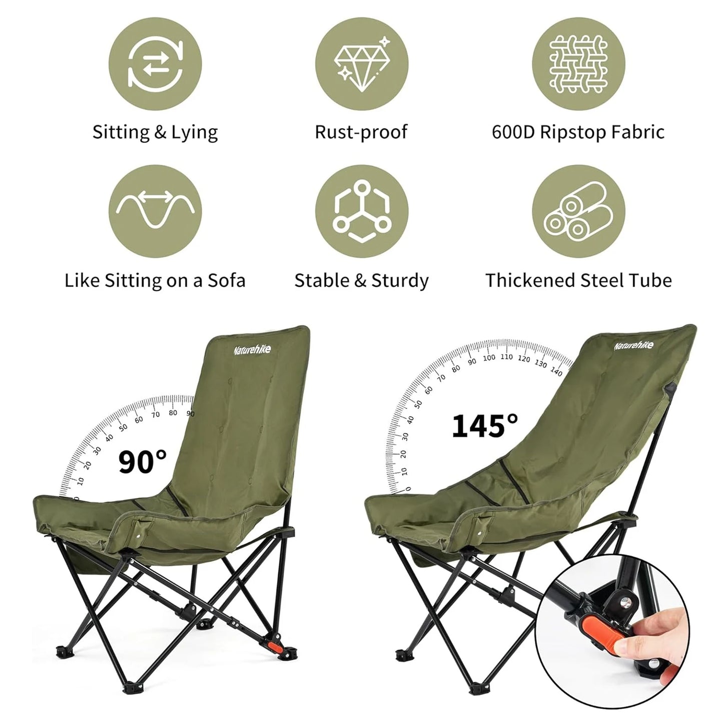 Naturehike High Back Moon Chair Folding Lounge