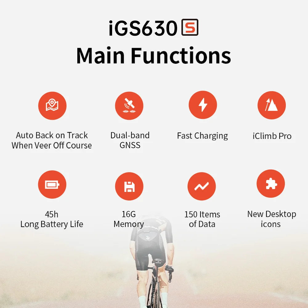 iGPSPORT iGS630S GPS Bike Computer Map Navigation