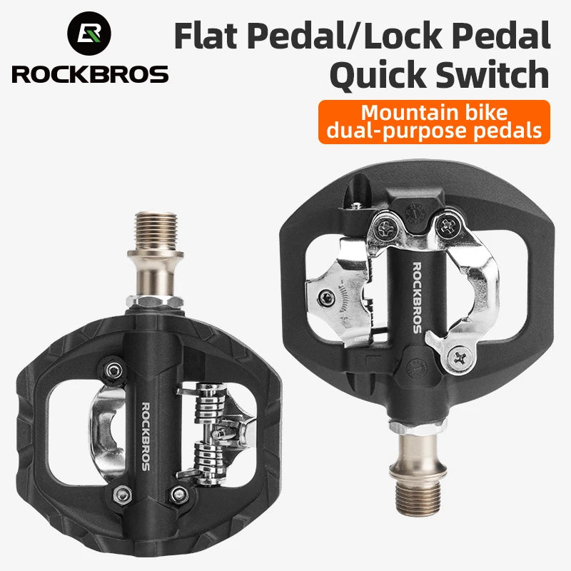 ROCKBROS SPD Pedals Sealed Bearing Anti Slip Cleat Nylon