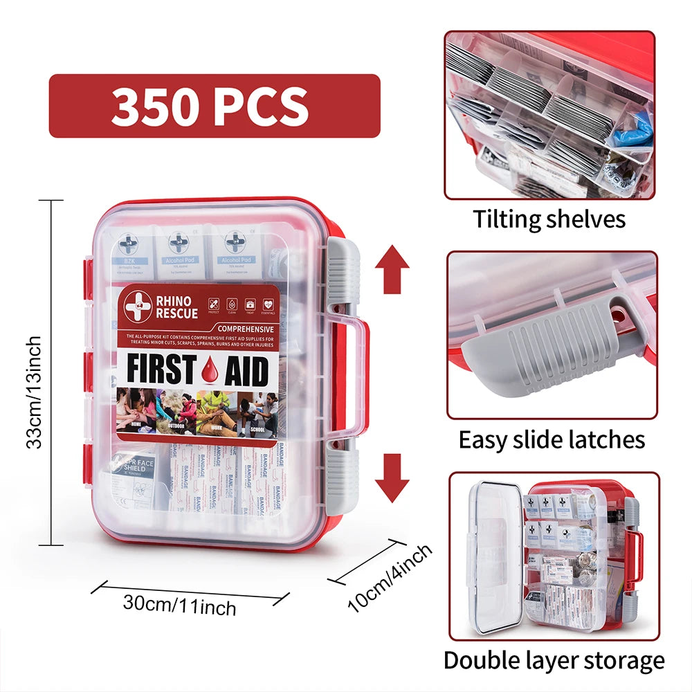 RHINO RESCUE 350-Piece OSHA First Aid Kit