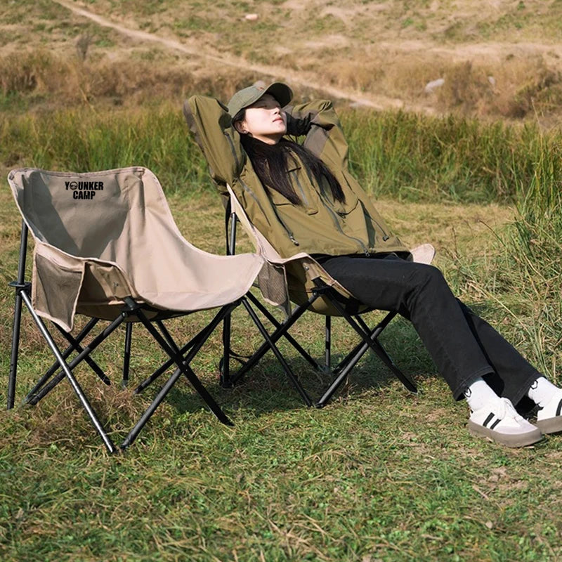 Outdoor Folding Moon Chair For Camping