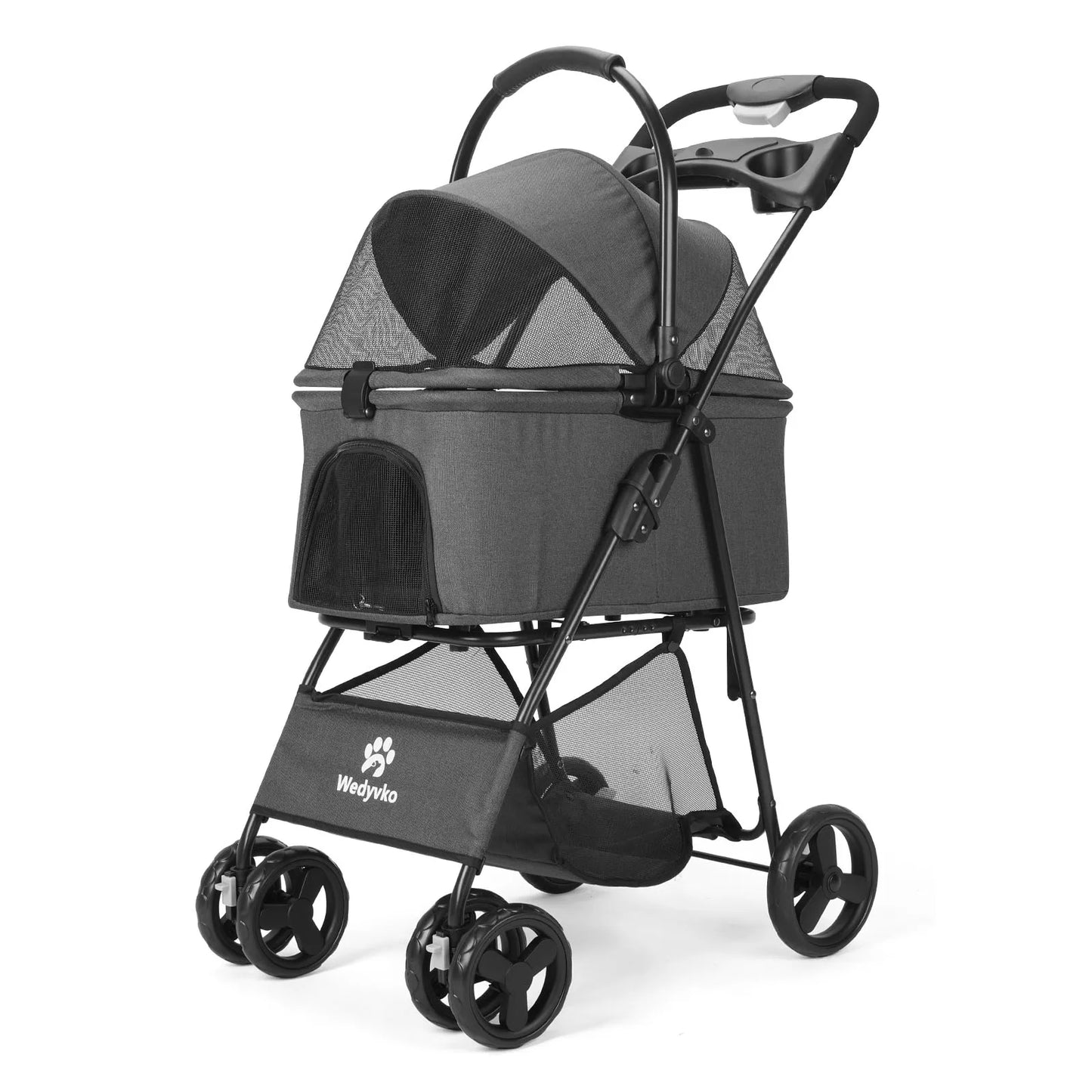 3 In 1 Pet Stroller With Removable Carrier For Dogs And Cats