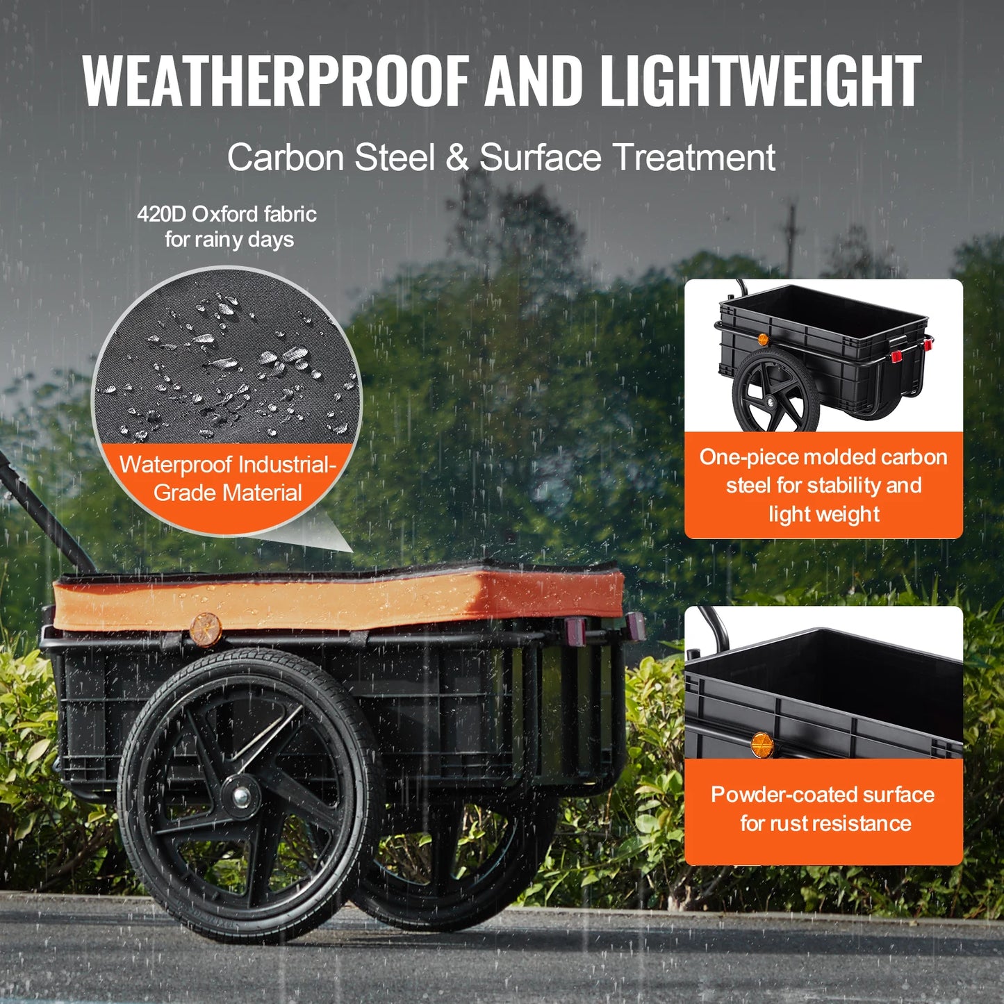 Bike Cargo Trailer 88lb Foldable Wagon