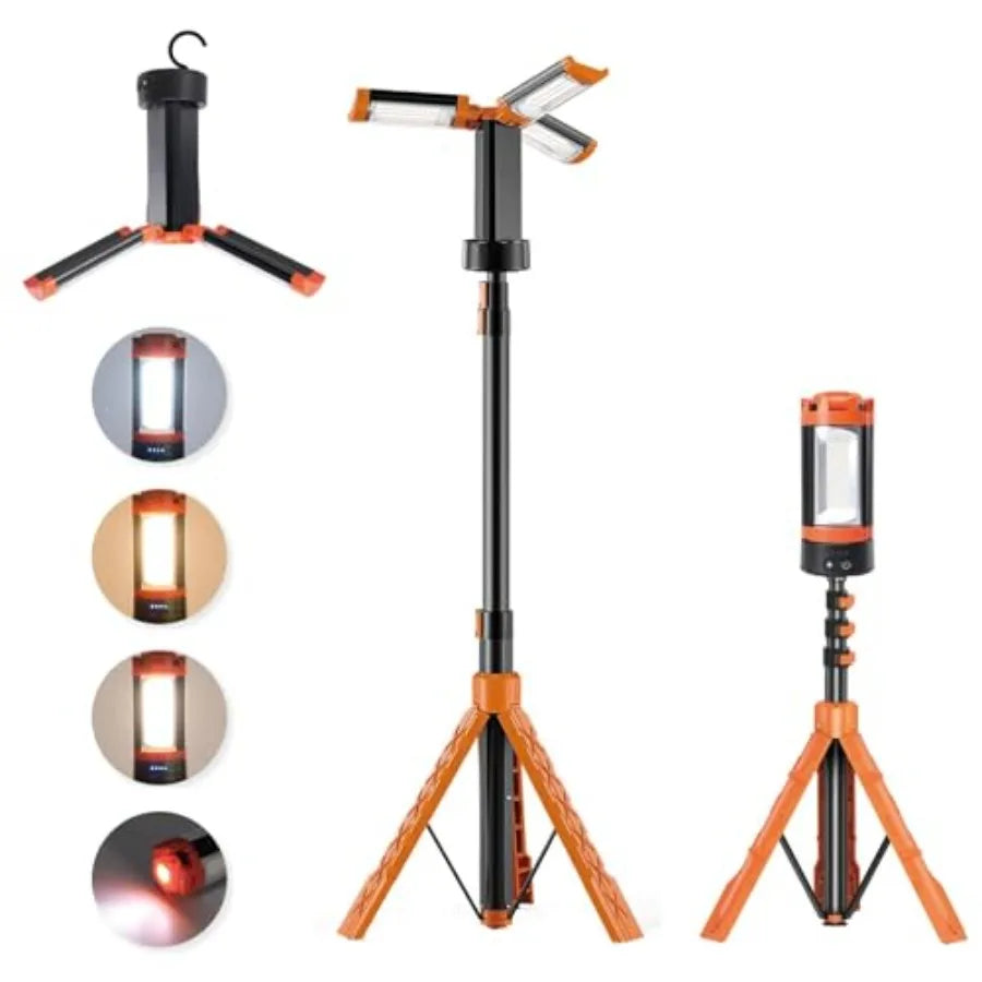 Rechargeable Camping Light With Stand Telescopic Work Light