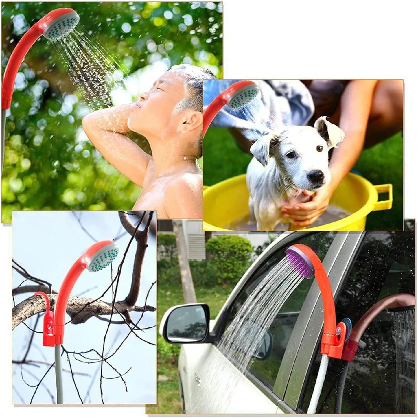 Bymaocar Portable Camping Shower With Filter And Hook