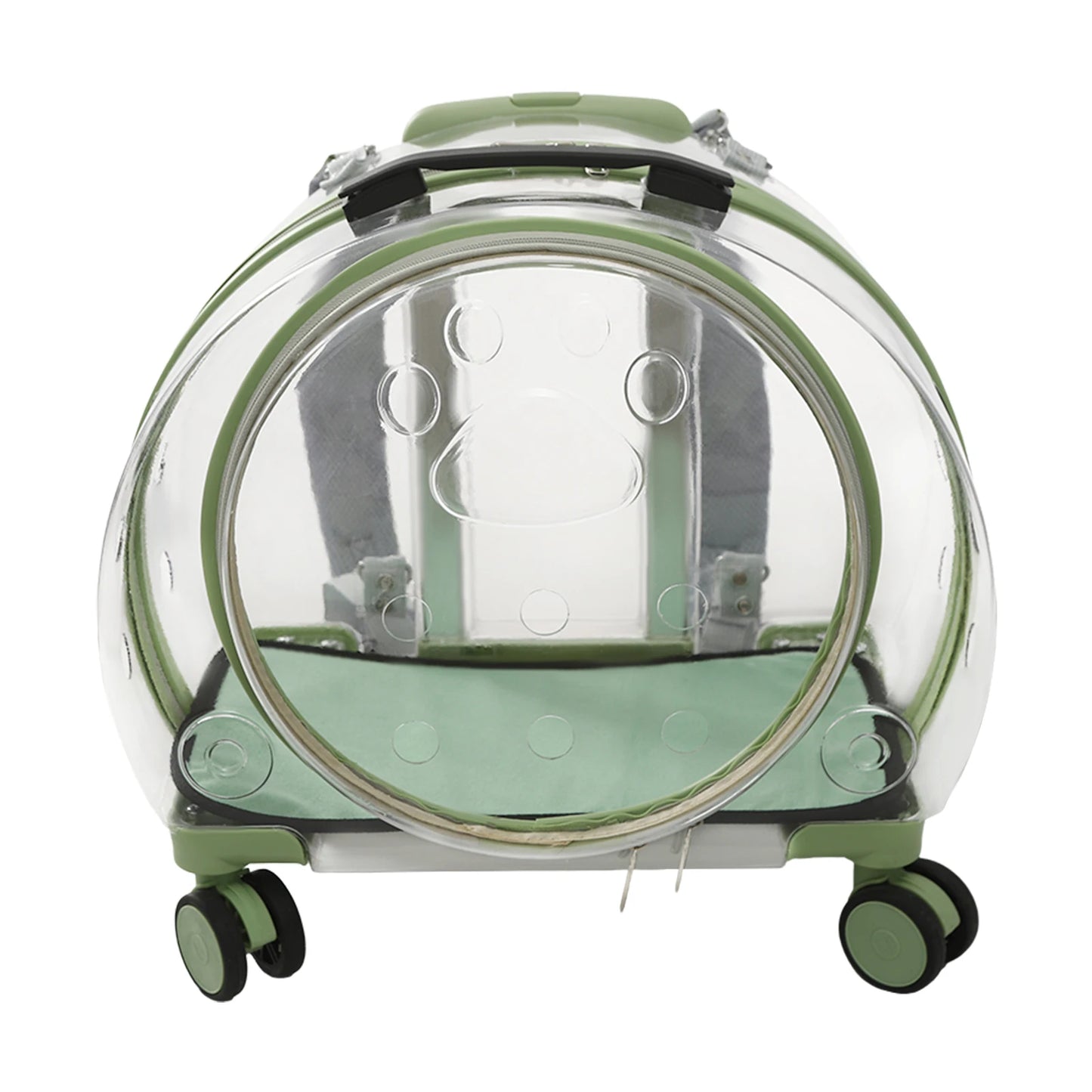 Rolling Cat Carrier With Wheels Clear Bubble