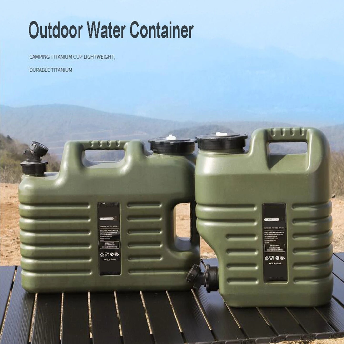 Desert Fox Water Tank Carrier With Spigot For Camping