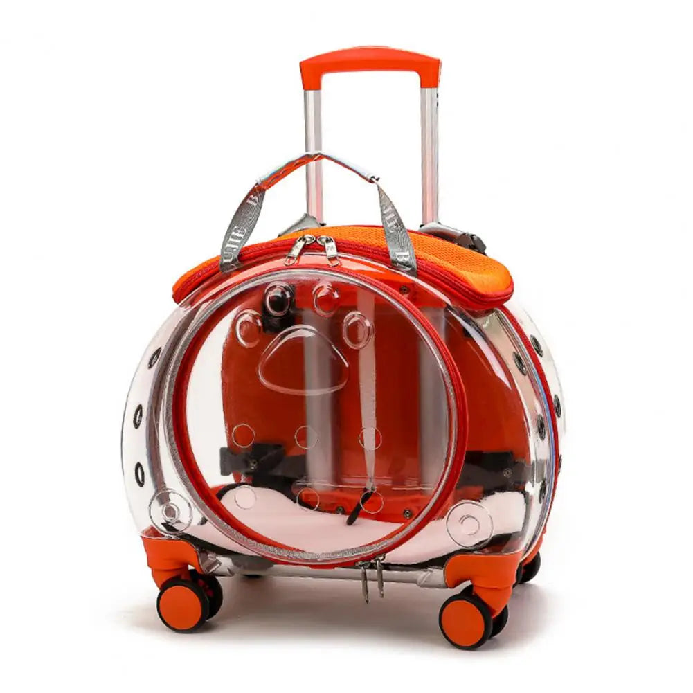 Pet Trolley Case With Ventilation Holes And Silent Wheels