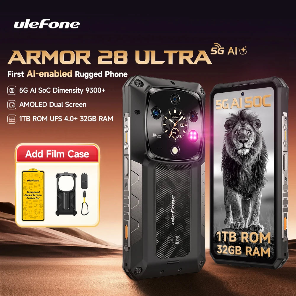Ulefone Armor 28 Ultra AI 5G Rugged Phone 1TB ROM 32GB RAM