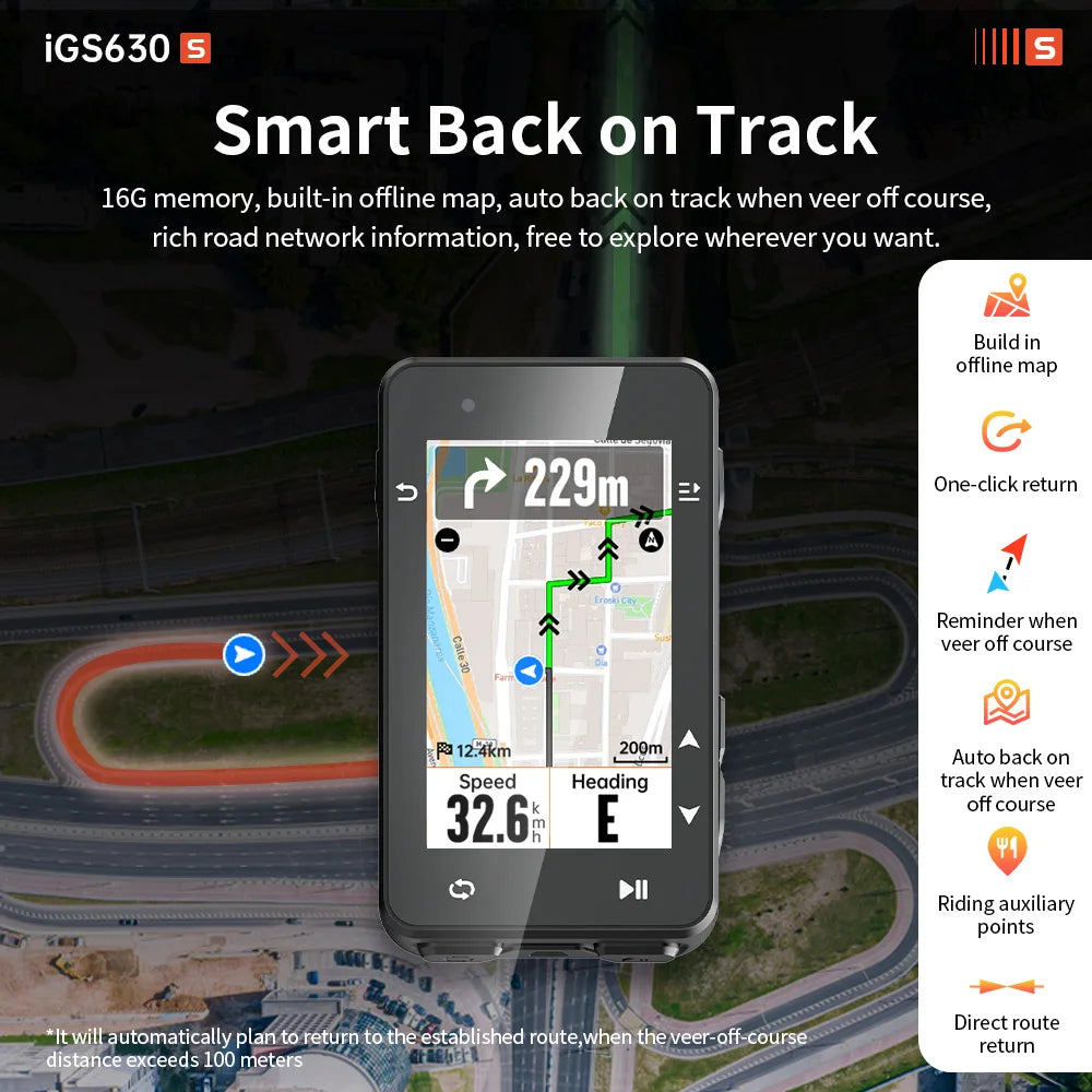 iGPSPORT iGS630S GPS Bike Computer Map Navigation