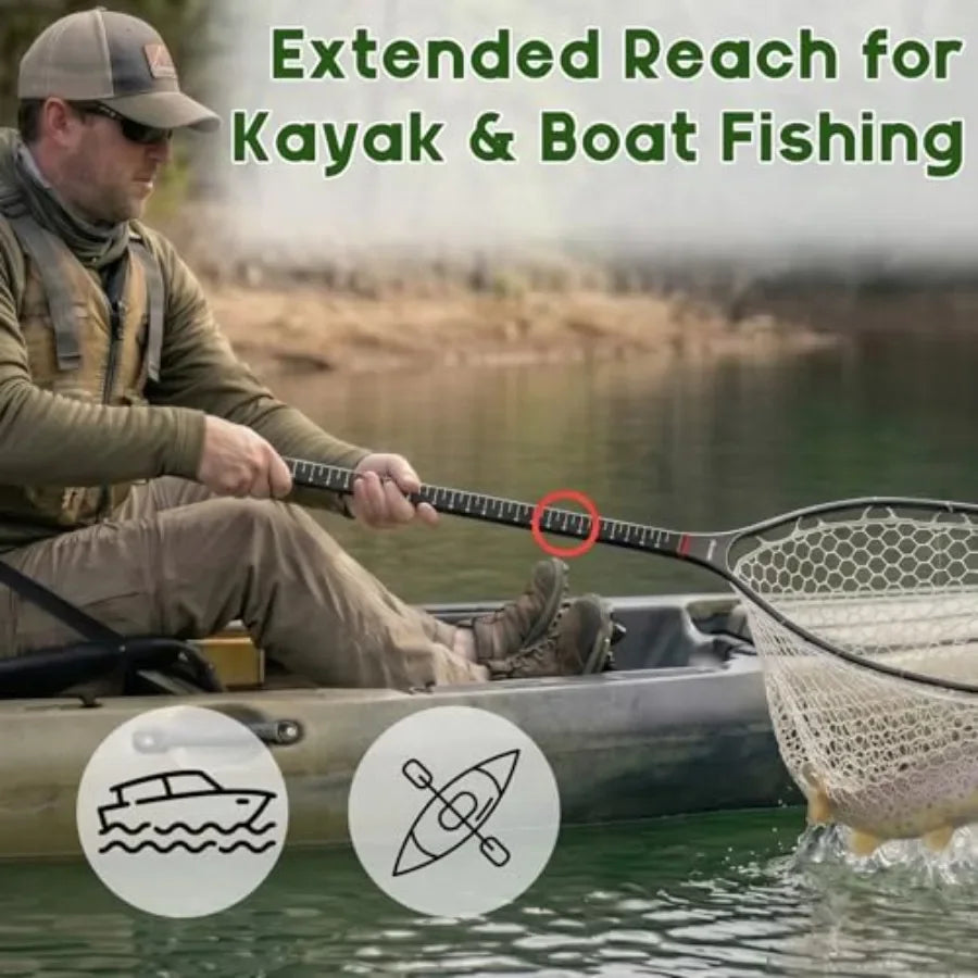 Fly Fishing Landing Net With Carbon Fiber Frame